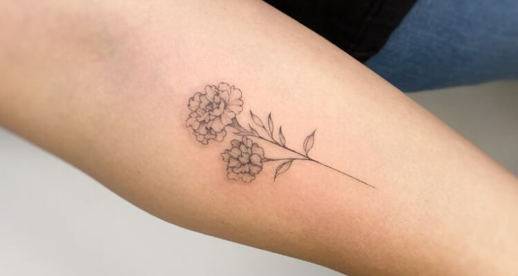 Amazing Marigold Flower Tattoo Ideas