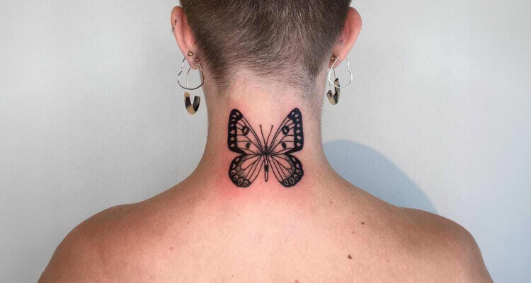 Stunning Butterfly Neck Tattoo Ideas For Men And Women