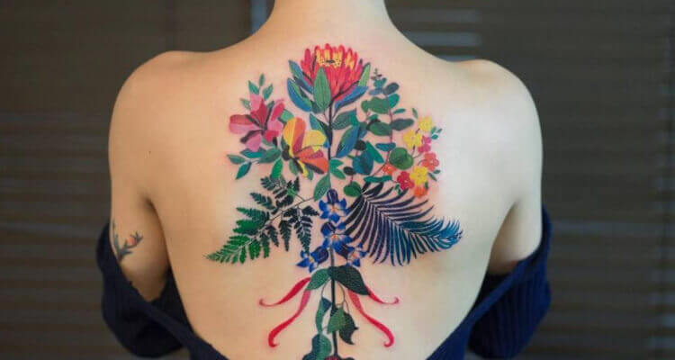 Amazing Flower Bouquet Tattoo Ideas And Designs