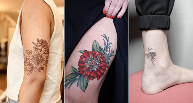 Gorgeous Zinnia Tattoo Designs And Ideas