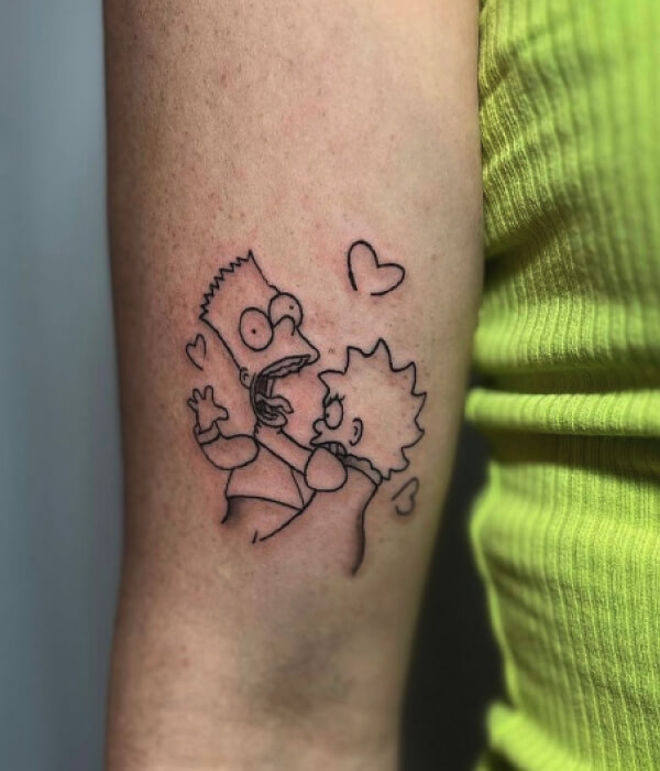 Bart and Lisa Brother and Sister Tattoo - Trending Tattoo Bart-and-Lisa-Brother-and-Sister-Tattoo