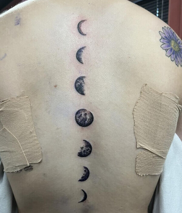 Blue Moon Back Tattoo Design - 25