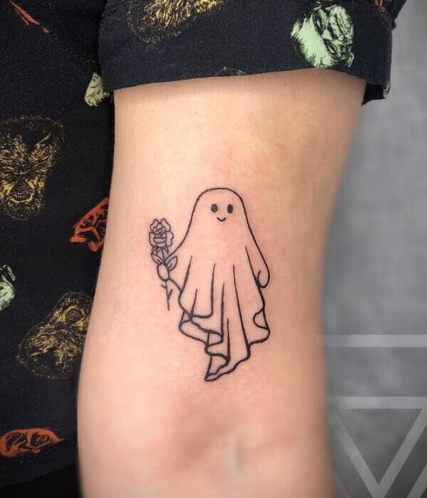 Small Ghost Tattoo Ideas - 1
