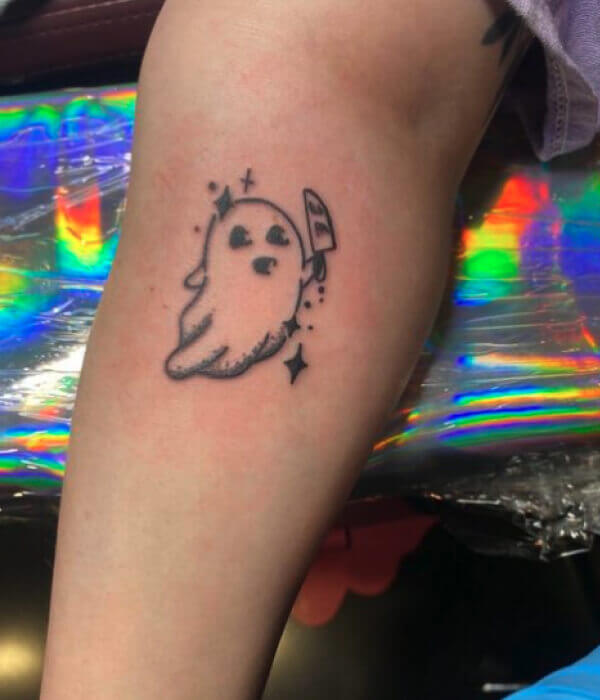 Small Ghost Tattoo Ideas - 5