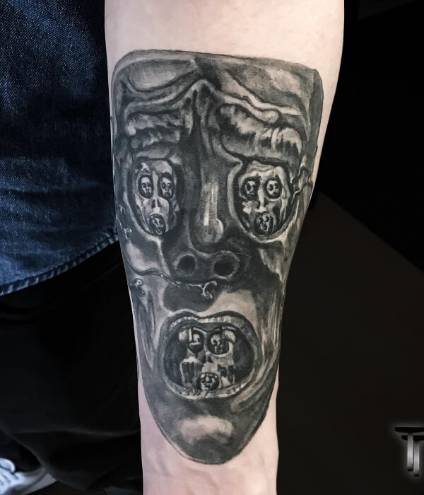 The Face of War Tattoo - Trending Tattoo The-Face-of-War-Tattoo