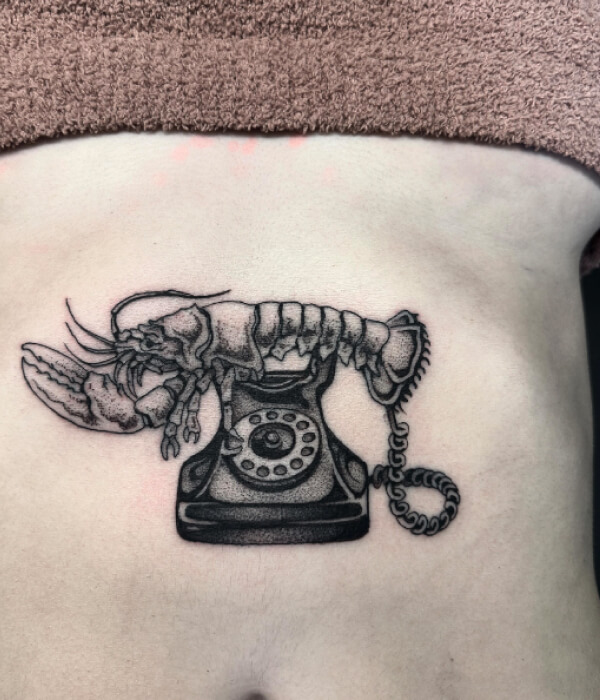The Lobster Telephone Tattoo - Trending Tattoo The-Lobster-Telephone-Tattoo