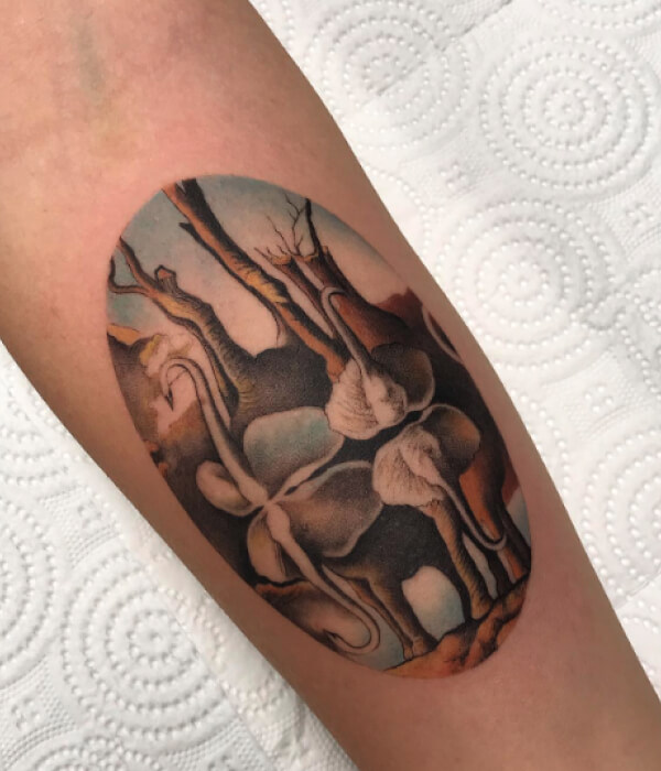 The Swans Reflecting Elephants Tattoo - Trending Tattoo The-Swans-Reflecting-Elephants-Tattoo