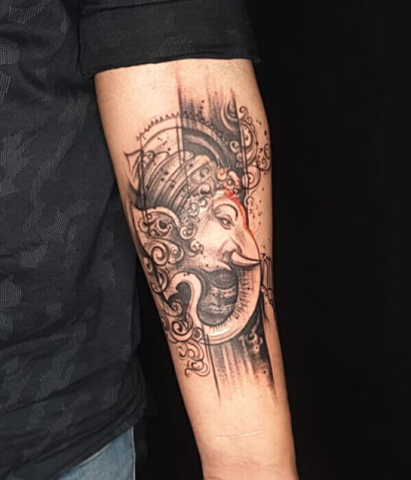 An Abstract Ganesh Tattoo - Trending Tattoo An-Abstract-Ganesh-Tattoo