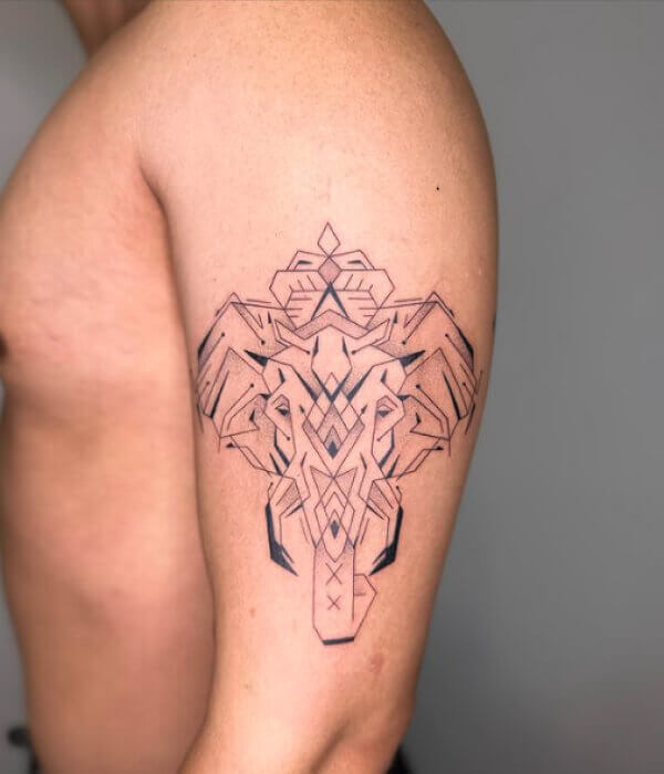 Geometric Ganesh Tattoo - Trending Tattoo Geometric-Ganesh-Tattoo