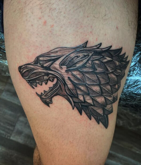 House Stark Direwolf Tattoo - Trending Tattoo House-Stark-Dire-wolf-Tattoo