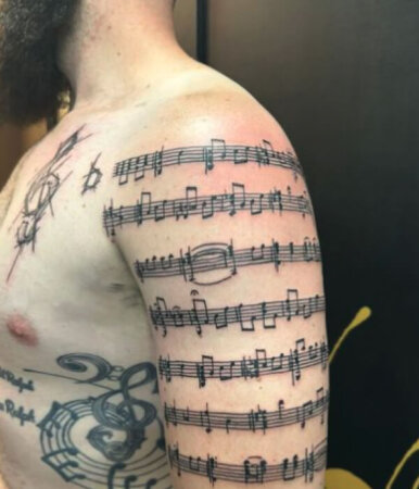 25 Amazing Music Tattoos for Men in 2024 - Trending Tattoo