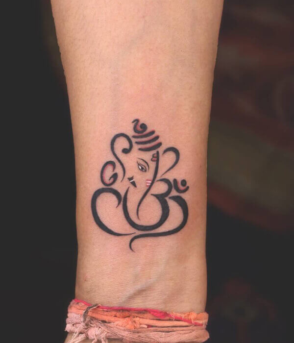 Simple Ganesh line Art Tattoo - Trending Tattoo Simple-Ganesh-line-Art-Tattoo