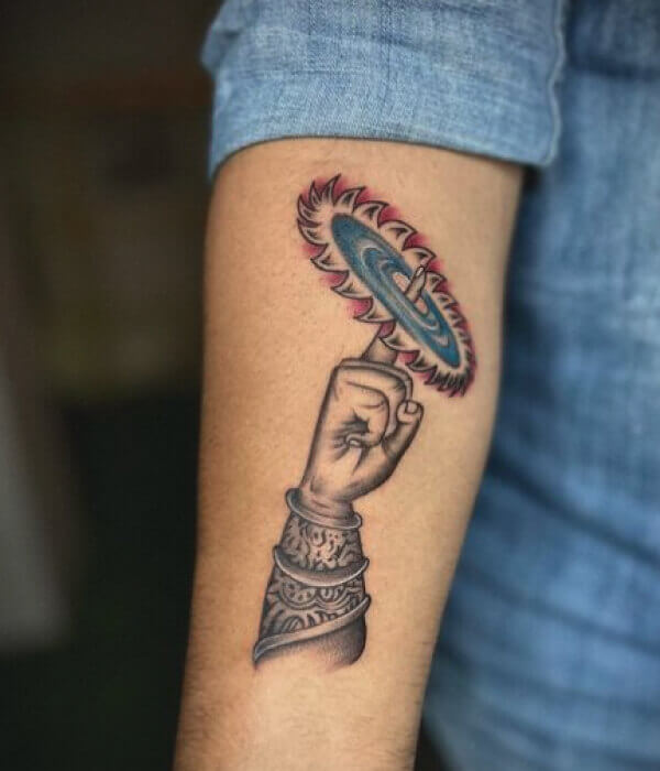 Sudarshan Chakra Tattoo 11 - Trending Tattoo Sudarshan-Chakra-Tattoo-Ideas