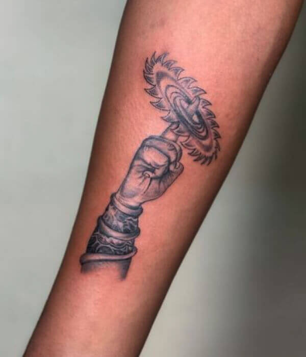 Sudarshan Chakra Tattoo 19 - Trending Tattoo Sudarshan-Chakra-Tattoo-Designs