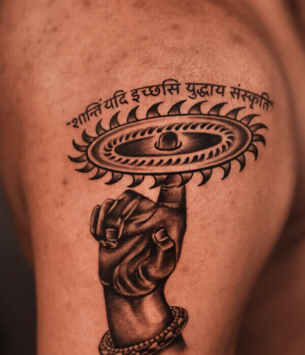 Sudarshan Chakra Tattoo 4 - Trending Tattoo Sudarshan-Chakra-Tattoo-Designs
