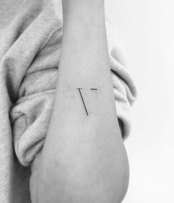 Letter V on the Forearm - Trending Tattoo Letter-V-on-the-Forearm