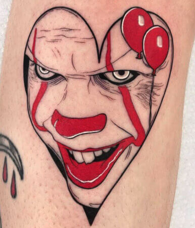 Spooky Pennywise Tattoo 10