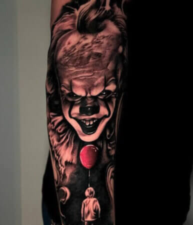 Spooky Pennywise Tattoo 3