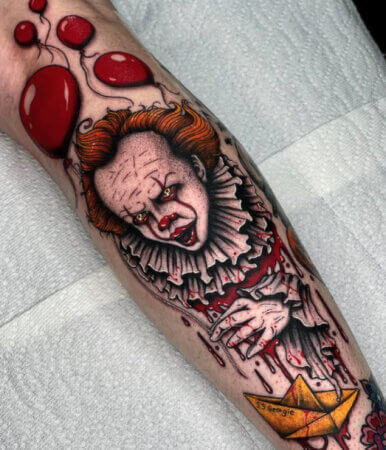 Spooky Pennywise Tattoo 6