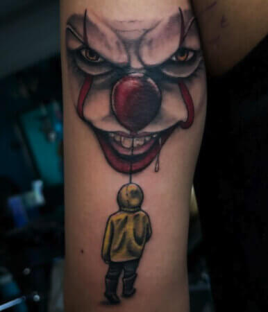 Spooky Pennywise Tattoo 9