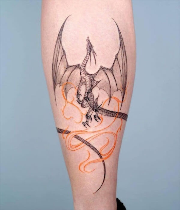 FireBreathing Dragon tattoo - Trending Tattoo Fire-Breathing-Dragon-tattoo