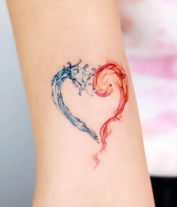 Fire and Water - Trending Tattoo Fire-and-water-tattoo