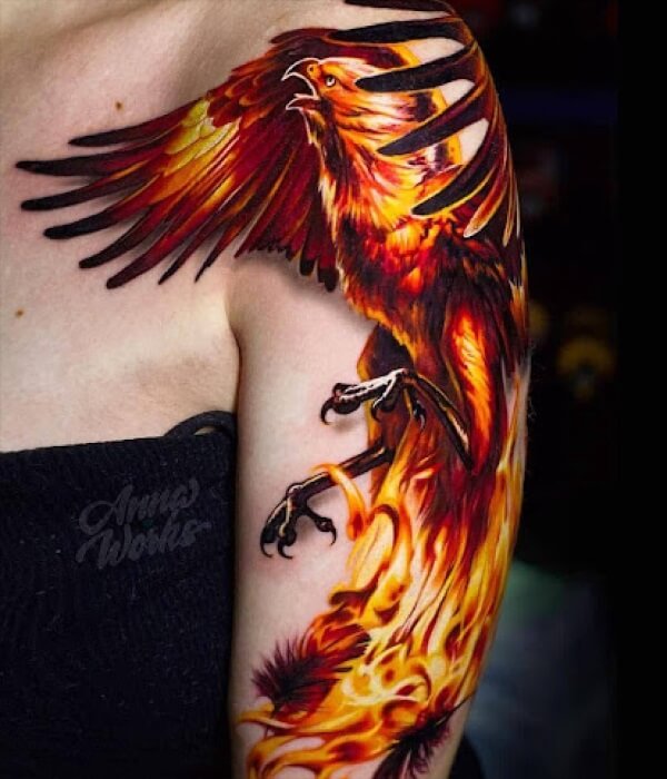 Flaming Bird tattoo - Trending Tattoo Flaming-Bird-tattoo