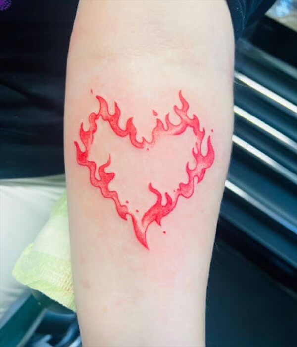 Flaming Heart tattoo - Trending Tattoo Flaming-Heart-tattoo