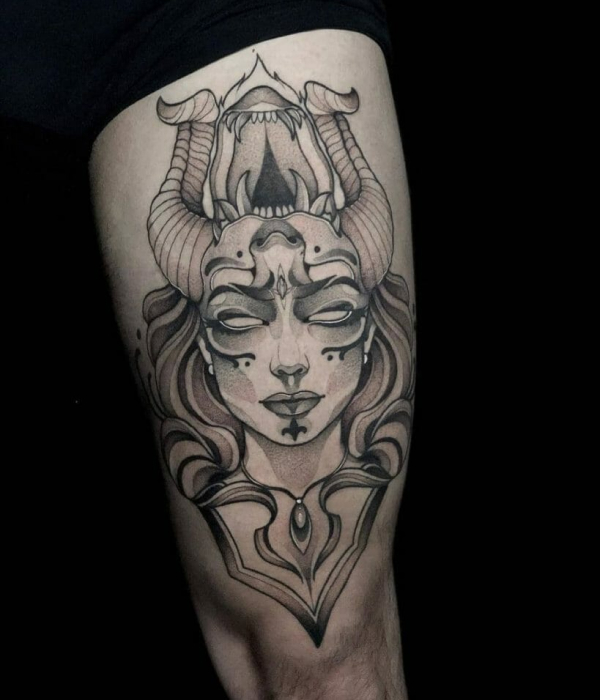Angel Demon Upside Down Forearm Tattoo - Trending Tattoo Angel-Demon-Upside-Down-Forearm-Tattoo