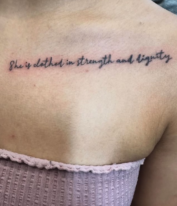 Clothed In Strength Verse Tattoo - Trending Tattoo Clothed-In-Strength-Verse-Tattoo