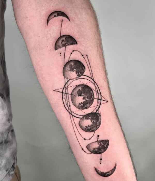 Forearm Moon Phase Tattoo - Trending Tattoo Forearm-Moon-Phase-Tattoo