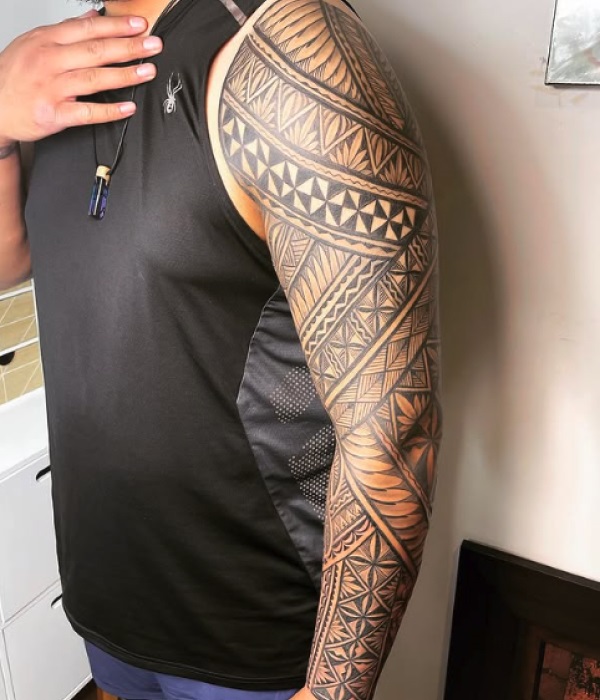 Full Arm Tongan Tattoo - Trending Tattoo Full-Arm-Tongan-Tattoo