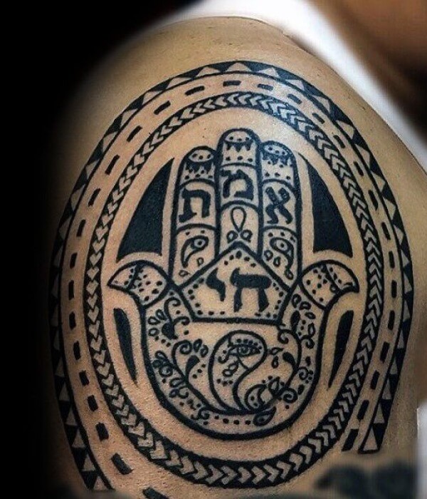 Hamsa with Hebrew Script - Trending Tattoo Hamsa-with-Hebrew-Script