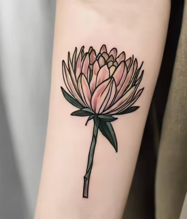 King Protea Tattoo - Trending Tattoo King-Protea-Tattoo