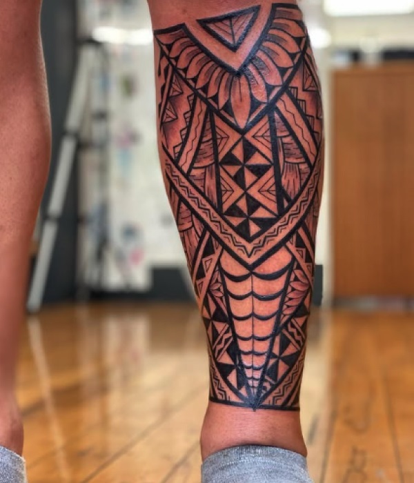 Tongan Leg Tattoo - Trending Tattoo Tongan-Leg-Tattoo
