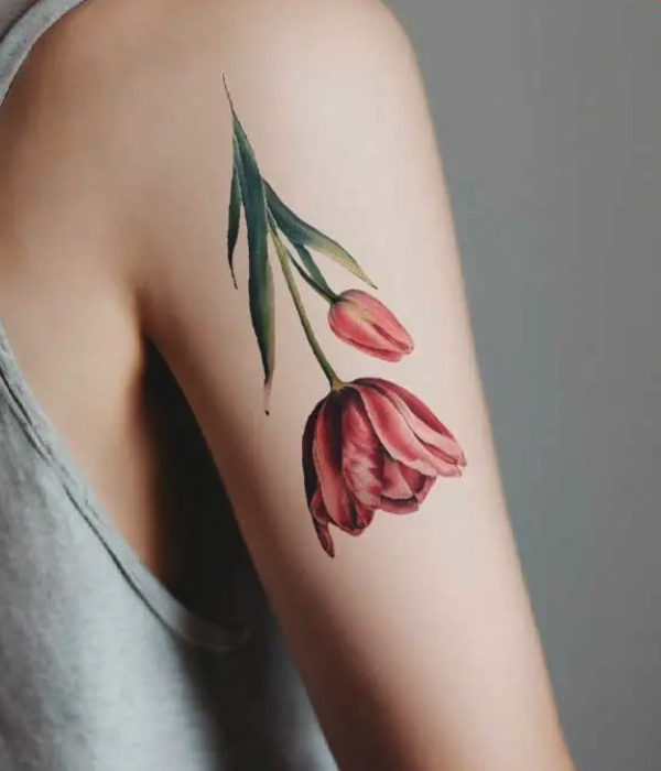 Upside Down Flower Tattoo - Trending Tattoo Upside-Down-Flower-Tattoo