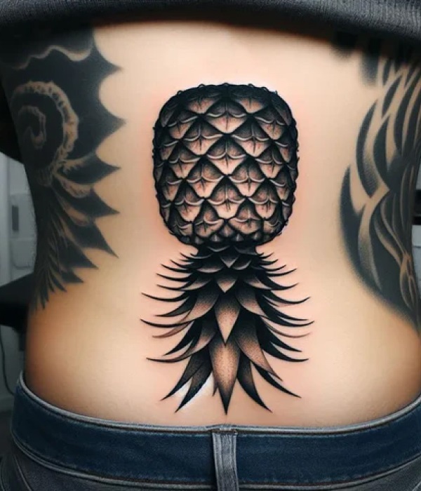 Upside Down Pineapple Tattoo - Trending Tattoo Upside-Down-Pineapple-Tattoo