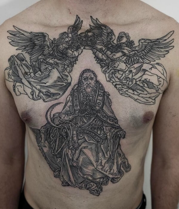 Woodcut Scenes of a Biblical Nature tattoo - Trending Tattoo Woodcut-Scenes-of-a-Biblical-Nature-tattoo