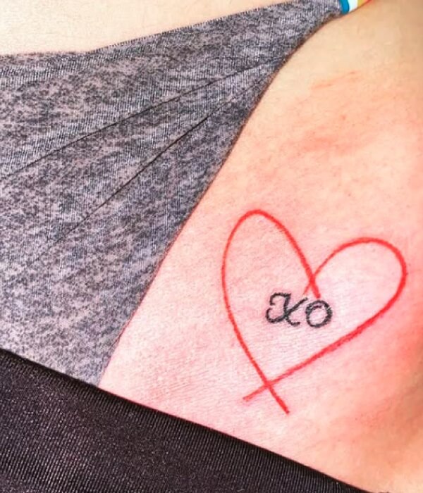 XO Inside a Heart Tattoo - Trending Tattoo XO-Inside-a-Heart-Tattoo