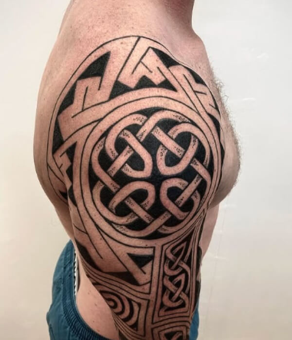Celtic Knot Tribal Shoulder Design - Trending Tattoo Celtic-Knot-Tribal-Shoulder-Design