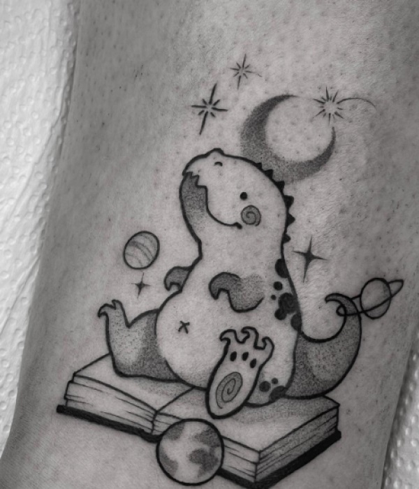 Cute Dino Tattoo - Trending Tattoo Cute-Dino-Tattoo