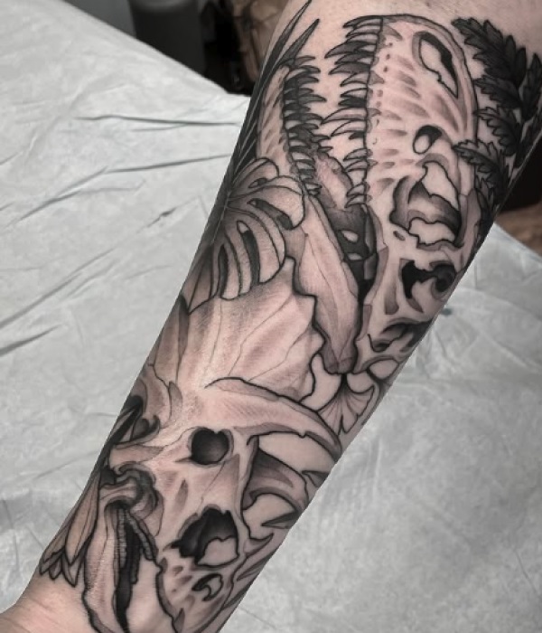 Dino Tattoo Sleeve - Trending Tattoo Dino-Tattoo-Sleeve