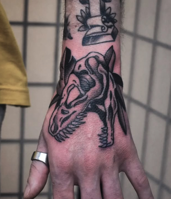Dino Tattoo on Hand - Trending Tattoo Dino-Tattoo-on-Hand