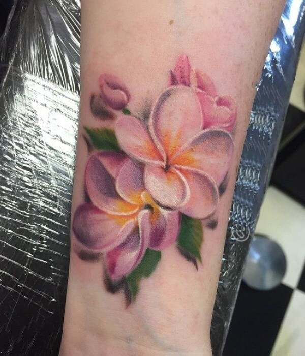 Plumeria Water Color Tattoo - Trending Tattoo Plumeria-Water-Color-Tattoo