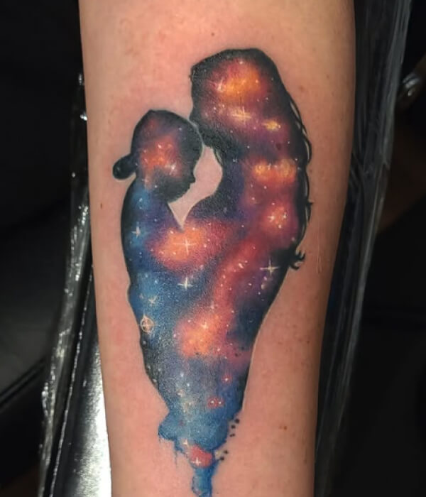 Galaxy Within a Silhouette - Trending Tattoo Galaxy-Within-a-Silhouette
