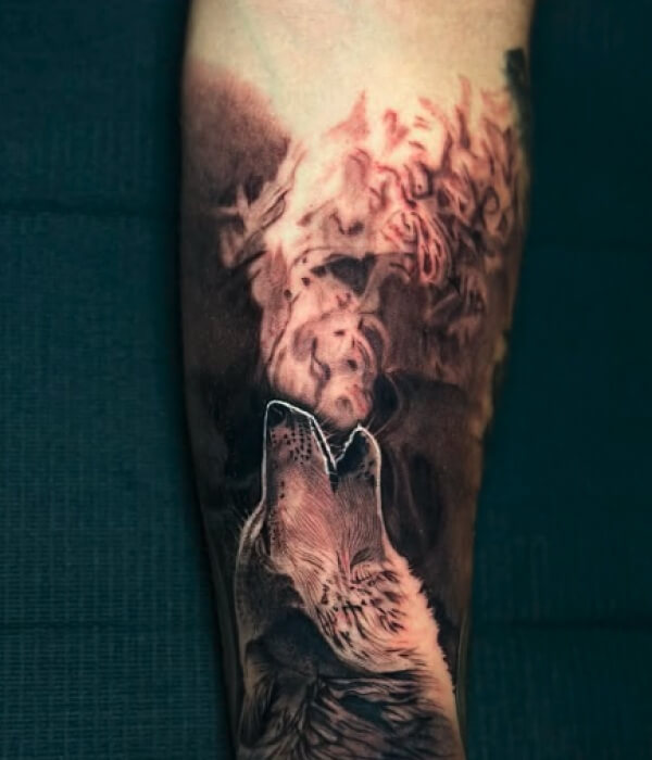 Howling Wolf Tattoo - Trending Tattoo Howling Wolf Tattoo