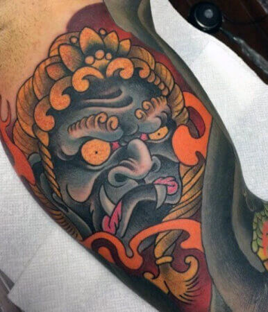 Fudo Myoo Head Tattoo - Trending Tattoo Fudo Myoo Head Tattoo
