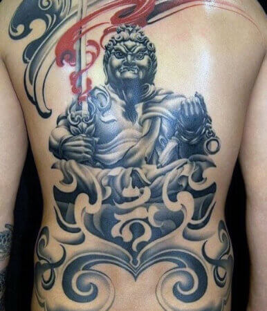 Glowing Third Eye Fudo Myoo Tattoo - Trending Tattoo Glowing Third Eye Fudo Myoo Tattoo