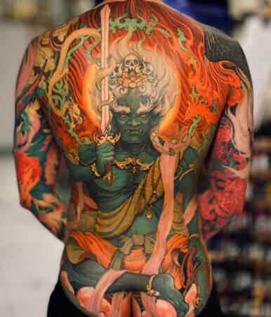 Temple Statue Fudo Myoo Tattoo - Trending Tattoo Temple Statue Fudo Myoo Tattoo