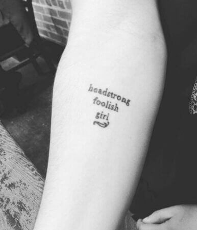 Headstrong foolish girl